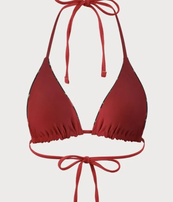 BERLOOK Reversible Cherry Halter Bikini Top ONLY 41 Red - Image 8