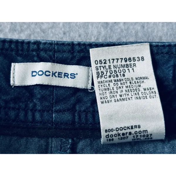Dockers Dark Blue‎ Denim Jeans Skirt Skort Shorts Pockets Womens Size 8 - Image 6