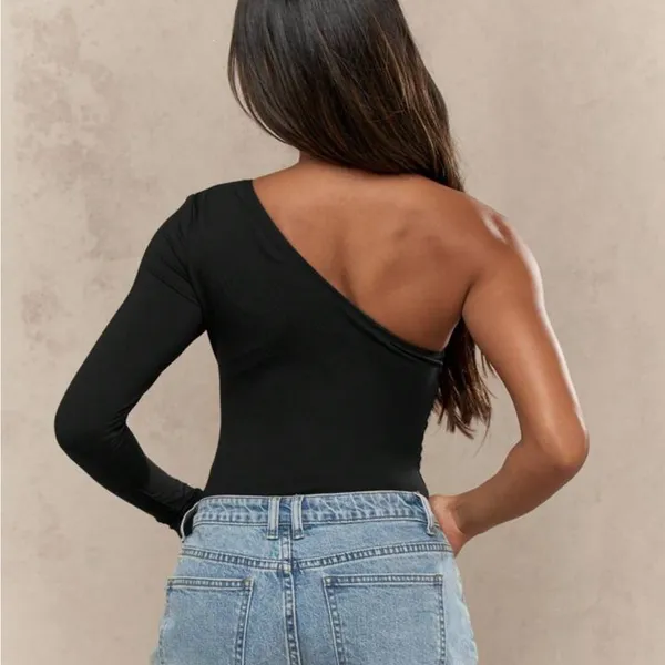 Missguided one sleeve asymmetrical bodysuit. Size 2. Never‎ wore. - Image 6
