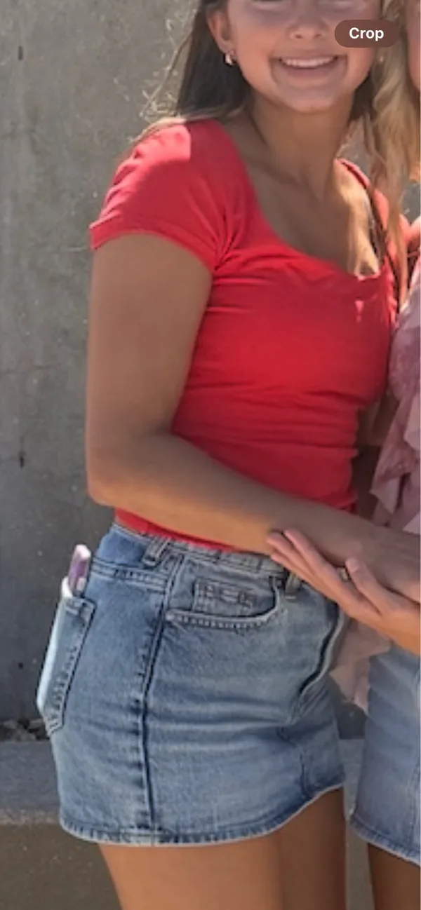 Red square neck top - Image 2