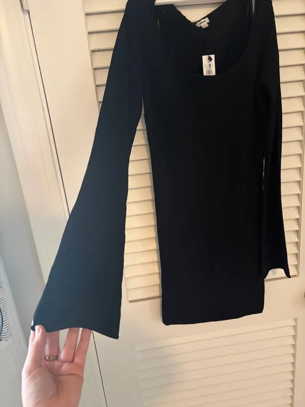 Garage Ribbed Long Sleeve Dress - Image 2