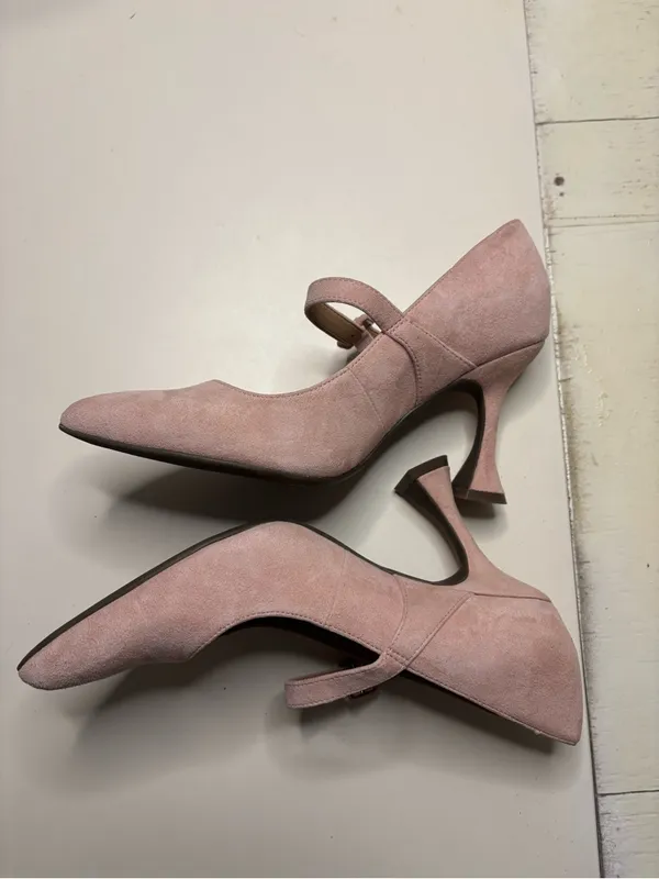 Vionic Collette Pink Suede Mary Jane Pumps High Heels Size 6.5 Comfort Coquette - Image 3