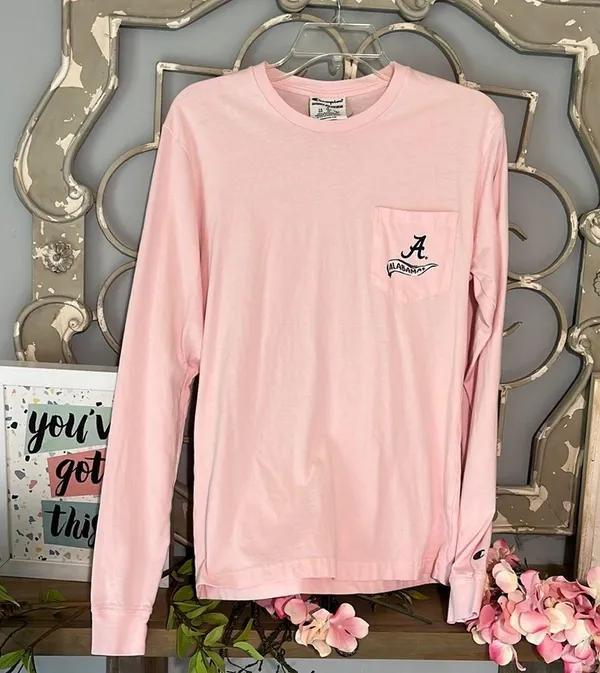Champion University of Alabama Long Sleeve Tee Cotton Shirt Women Small Football - Image 2