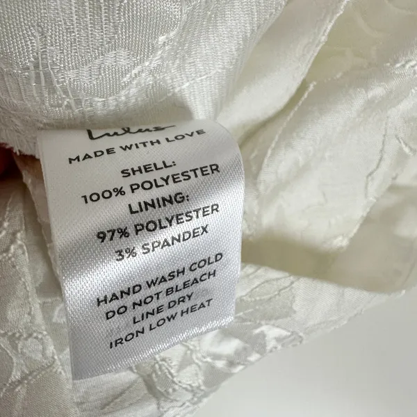 Lulus Radiant Flair Ivory Floral Jacquard Bustier Skort Romper Bridal XS NWT - Image 13
