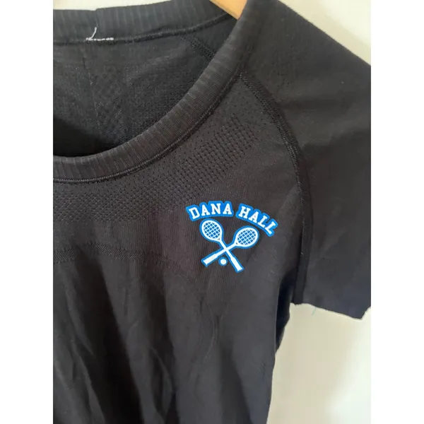 Lululemon Swiftly Tech Short Sleeve 2.0 Black Dana Hall Tennis Shirt Size 4 - Image 2