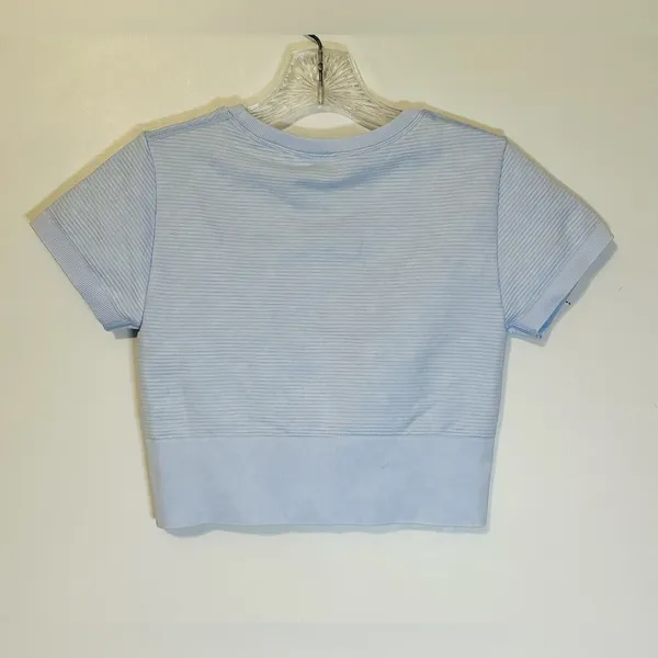 Offline By Aerie Crop Top Women's Size Small P Lined Light Blue Stretch Seamless - Image 2