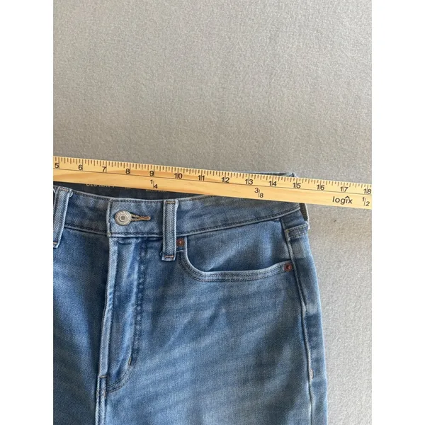 Old Navy OG Straight‎ Jeans 8 Tall High Rise Built-In Warm Medium Wash Denim - Image 5
