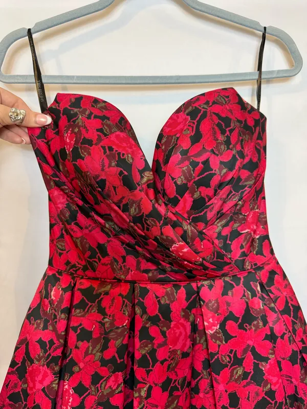 Sherri Hill Dress Red Short Prom Strapless - Image 4