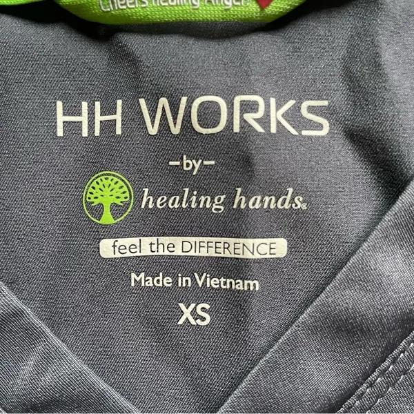 HH Works by Healing Hands Light Grey Scrub Too XS - Image 3