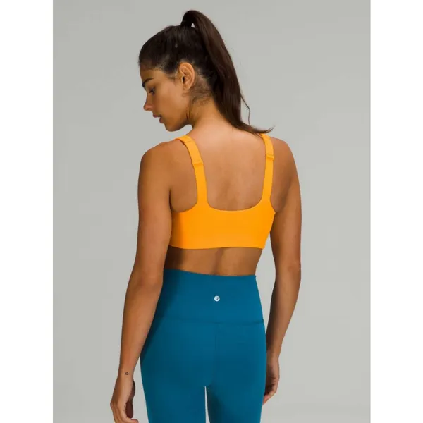 Lululemon Ribbed Train‎ Bra Medium Support, C/D Cups Clementine Size 4 - Image 2