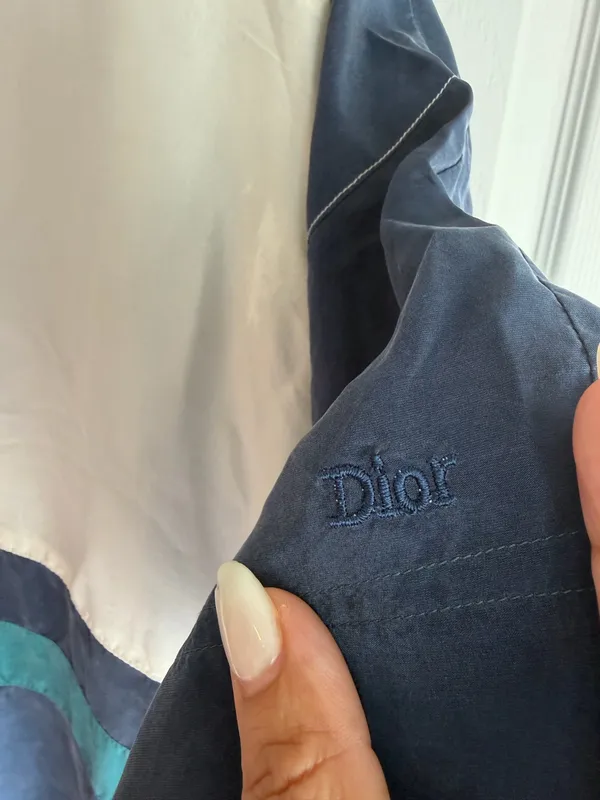 Christian Dior Monsieur Vintage 90s Polo Shirt Men's 100% Silk Size: L - Image 8