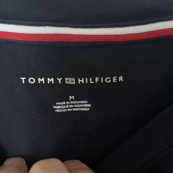 Tommy Hilfiger Top Size M Eyelet Lace Pocket Navy Blue - Image 4