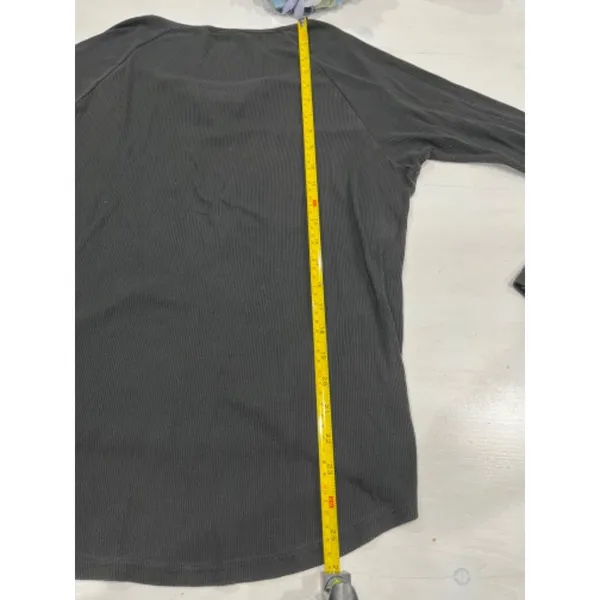 Brandy Melville Ribbed‎ Long Sleeve Top Henley Neckline Casual One Size - Image 7