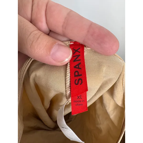 Spanx Shapewear Shorts Womens XL Beige Excellent High Waisted Mid Thigh Smooth - Image 2