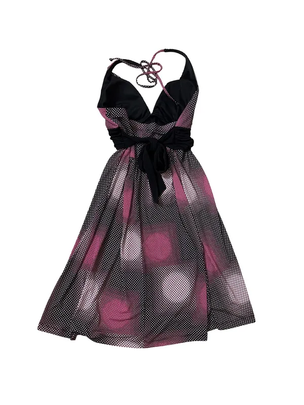 My Michelle Black Halter Slip with Pink and White - Image 2