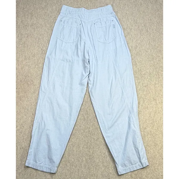 Together! Pants Women M Blue Mom Pleated Retro Coastal Grandma Retro Academia - Image 2