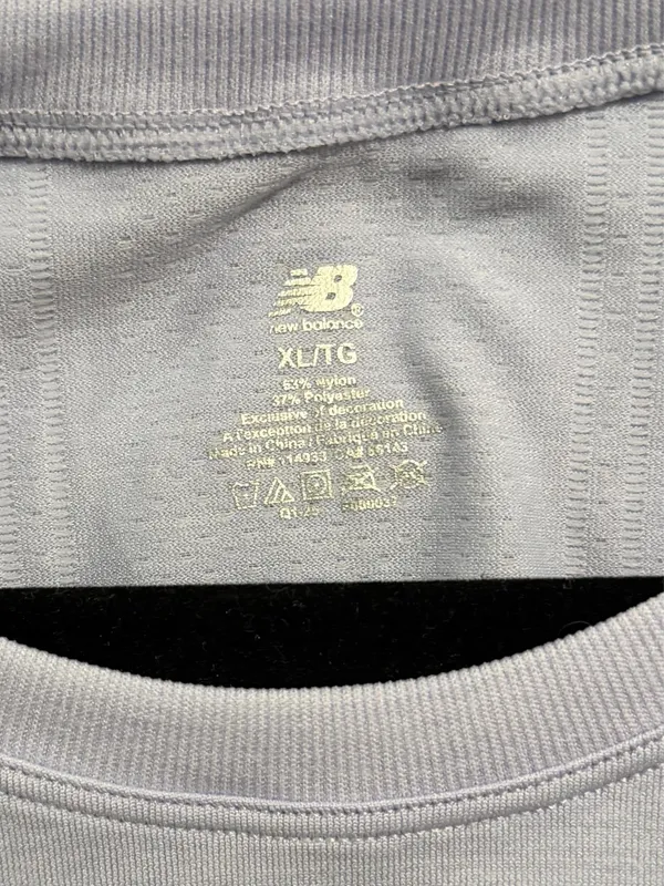 New Balance Light Blue Athletic Crop T-Shirt XL - Image 3