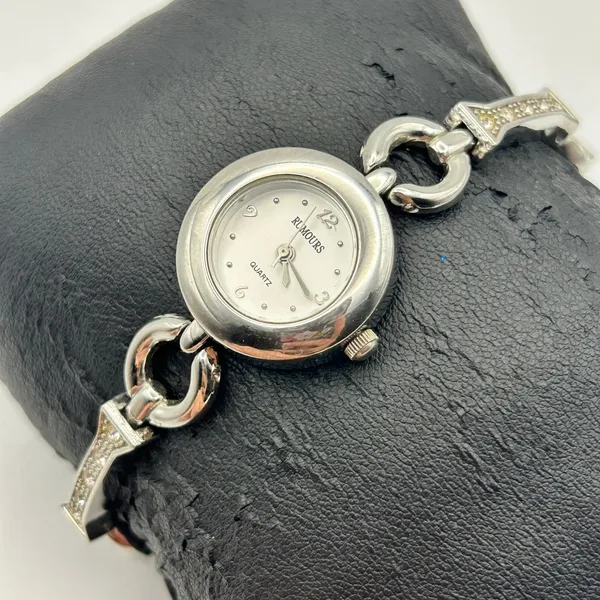 Rumours Silver Tone Stainless Steel Fashion Quartz Watch Working New Battery - Image 3