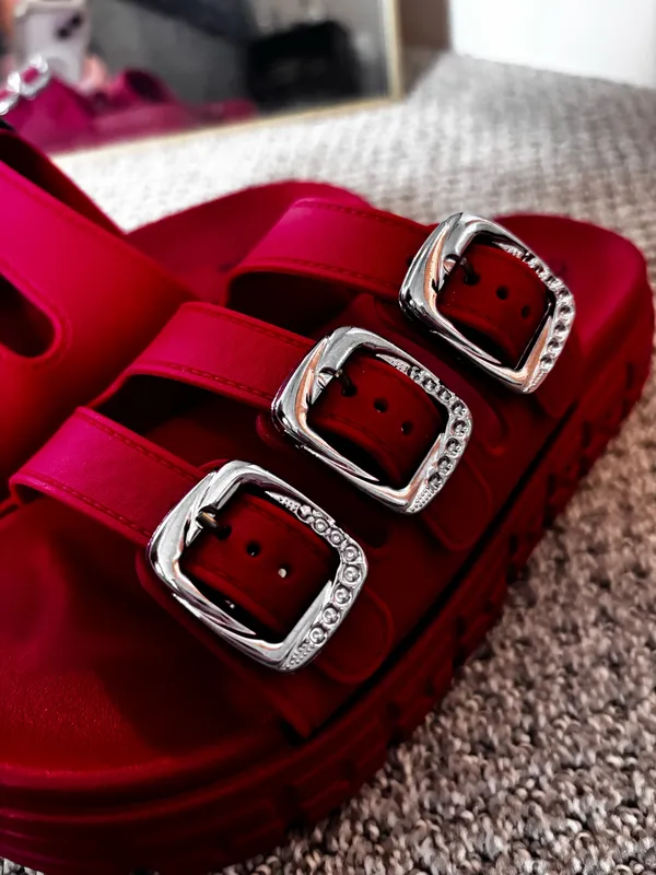 Hot pink sandals Red Size 7 - Image 2