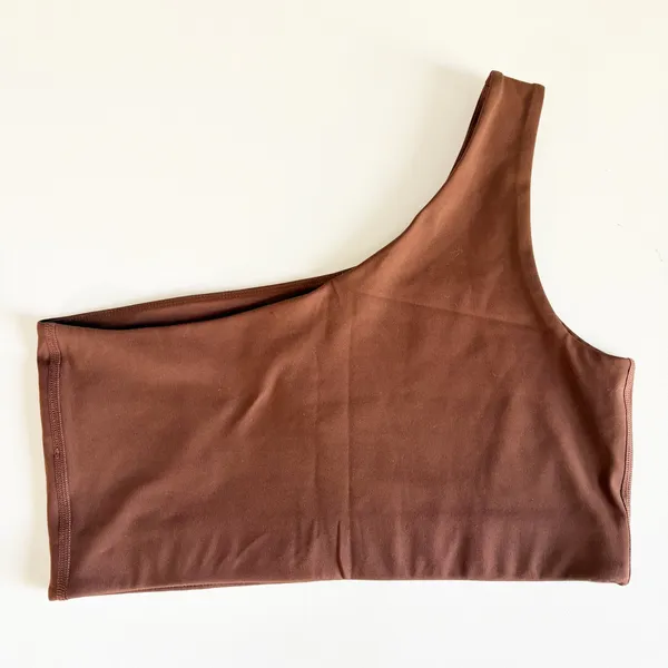 Girlfriend Collective Womens Bianca One Shoulder Earth Minimalist Bra Top XL - Image 6