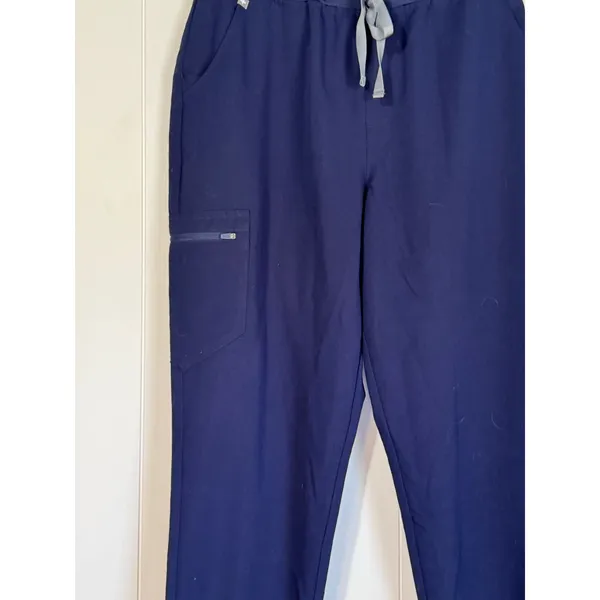FIGS XL Technical Collection Jogger Scrub Pants Drawstring Navy Athletic Fit - Image 5