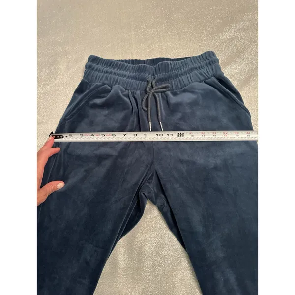 Charlotte Russe Blue Navy Joggers Velour Track Pants - Image 3