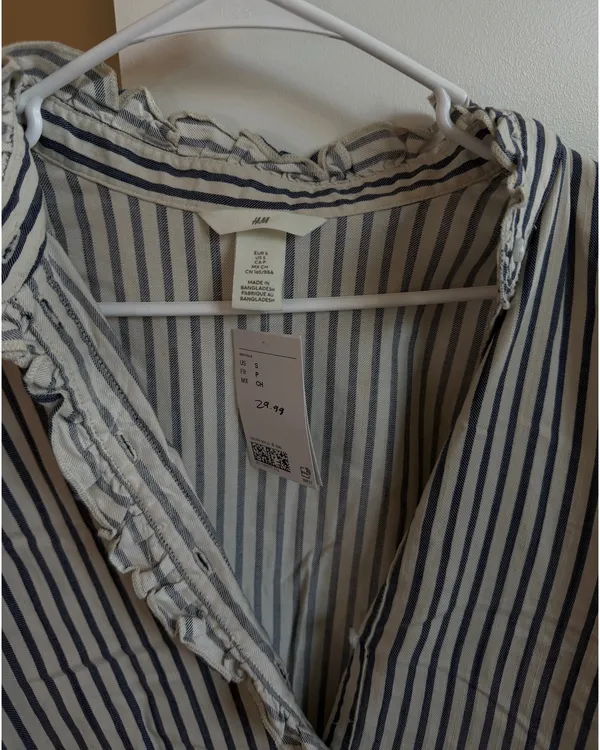 H&M Stripe Button Down Shirt - Image 3