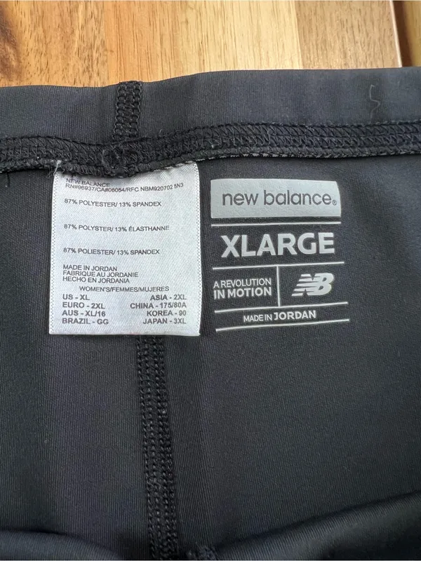 New Balance Biker Shorts Women’s XL Black Athletic Compression - Image 2