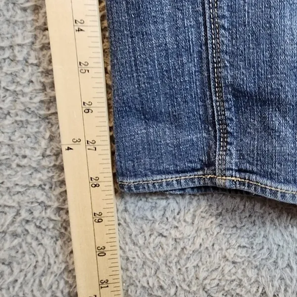 Levis‎ Jeans Womens 14 (Fits 25x28) Medium Wash Stretch Low Rise Straight Leg - Image 3