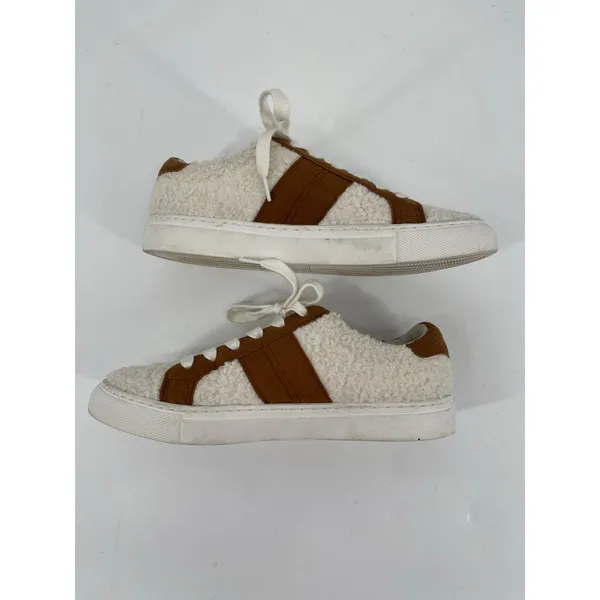 J. Crew Striped Sherpa Road Trip Sneakers Size 6.5 Preppy Classic‎ Academia - Image 5