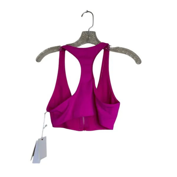 NWT Good American Compression Zip-Up Sports Bra in Fuchsia Pink001 LARGE - Image 8