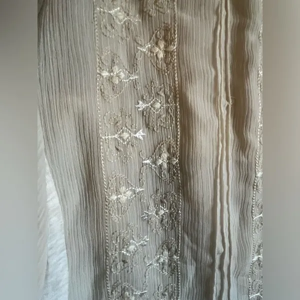 Tiny victorian style, cream color, long sleeve shirt. Size X-Small. - Image 3