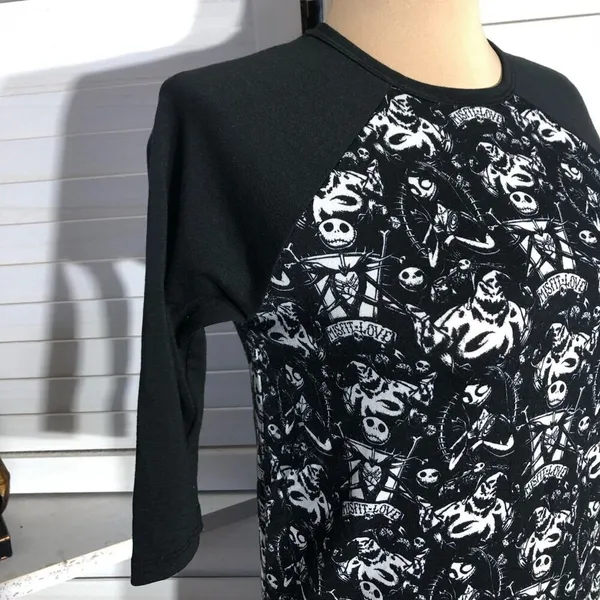 Disney Jack Skellington Nightmare Before Christmas Shirt gothic whimsigoth punk - Image 8