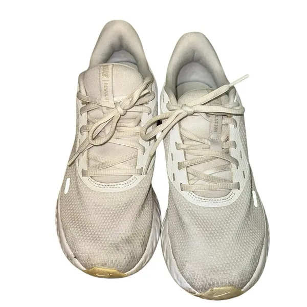 Nike Revolution Running Shoes‎ Women’s 9.5 White Athletic Sneakers - Image 3