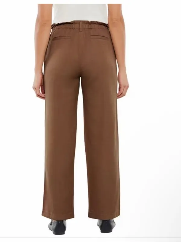 GAP Brown Wide-Leg Pull-On Pants - Image 2