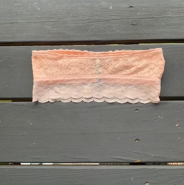 Aerie Peach Lace Bandeau Bralette - Image 5