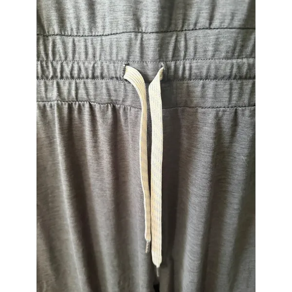 Vuori Sz XL All Day Heather Charcoal Gray Drawstring Jumpsuit Romper Comfy Cozy - Image 6