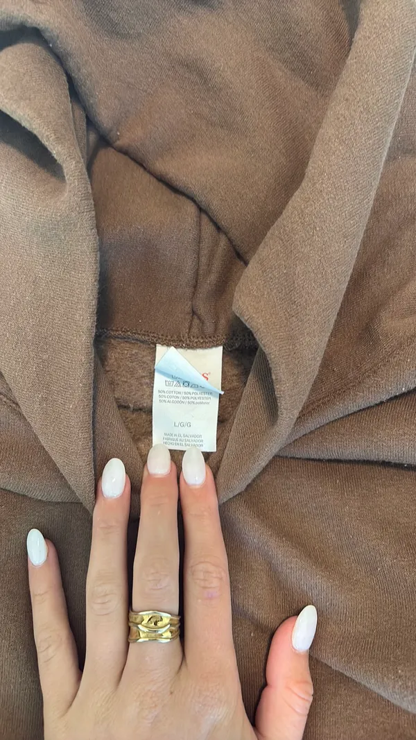 Worn in brown hoodie - Image 2