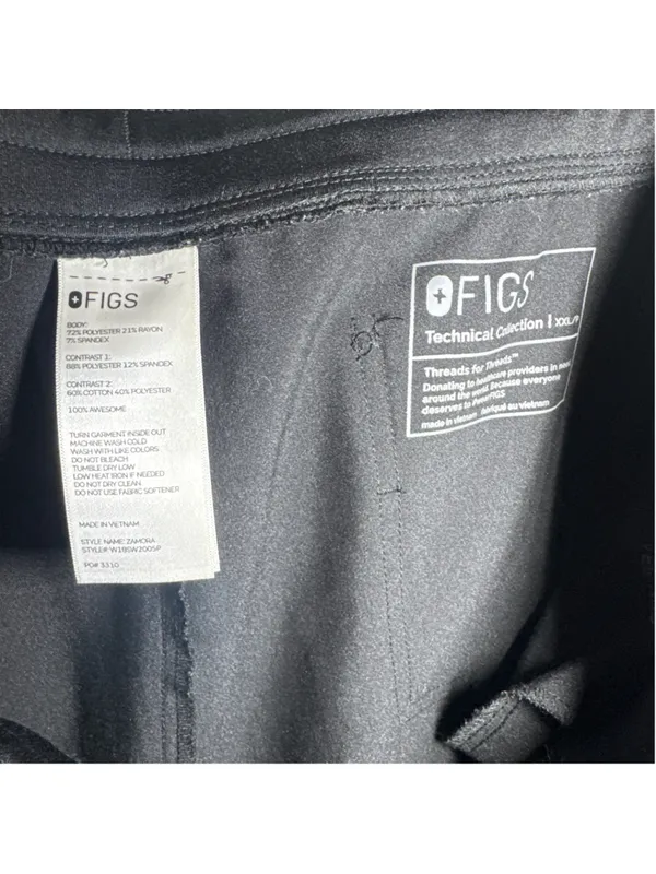 FIGS Zamora Jogger Scrub Pants XXL Black Grey 25” inseam - Image 4