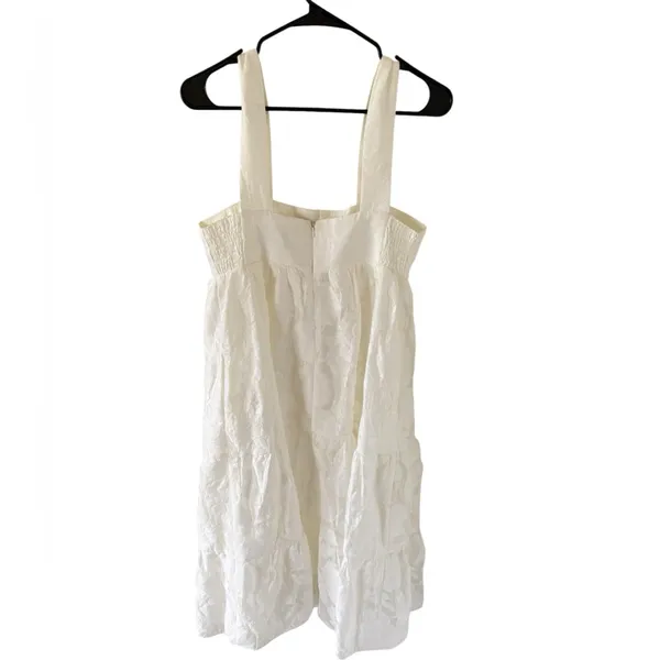 Amanda Uprichard Mitzi Tiered Midi Dress in White - Image 8