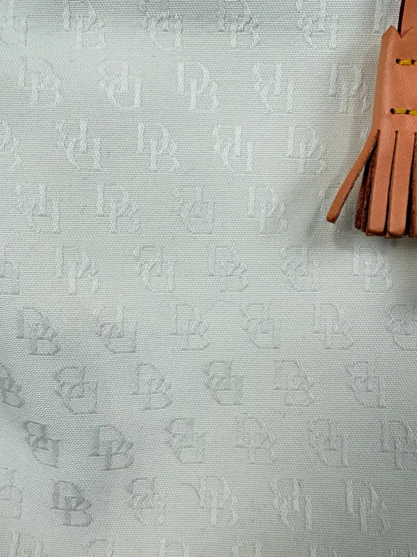 Dooney & Bourke NWOT Canvas Tote Bag with Tan Leather Handles Classic DB Tote - Image 4