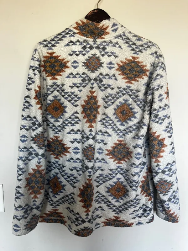 Rowm Fleece Quarter Zip White Size XL - Image 2