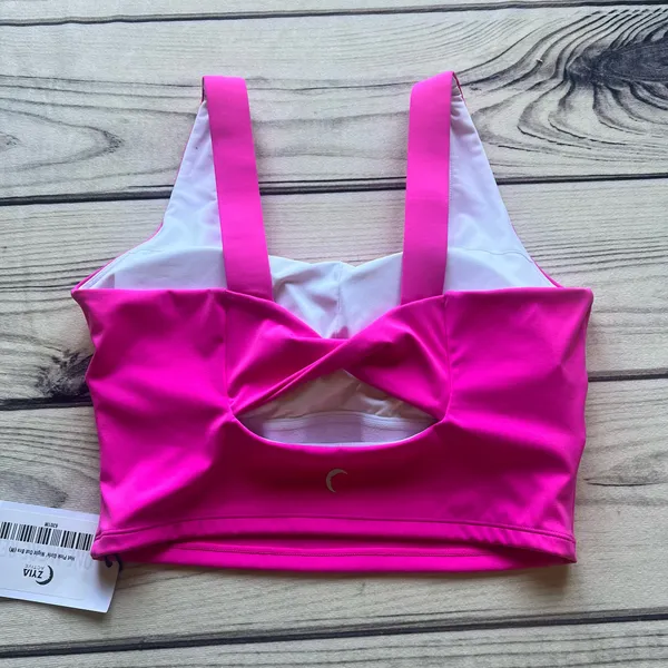 Zyia Hot Pink Cutout Active Padded Bra Tank - Image 5