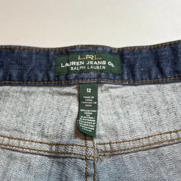 Lauren Ralph Lauren Jeans Co Dark Wash Straight‎ Leg Denim Jeans Women 12 LRL - Image 8