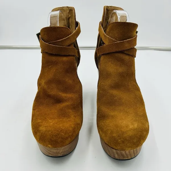 Free People Cedar Clog in Suede Brown Women’s Sz EUR 41 US 10.5-11 Wooden Heel - Image 2
