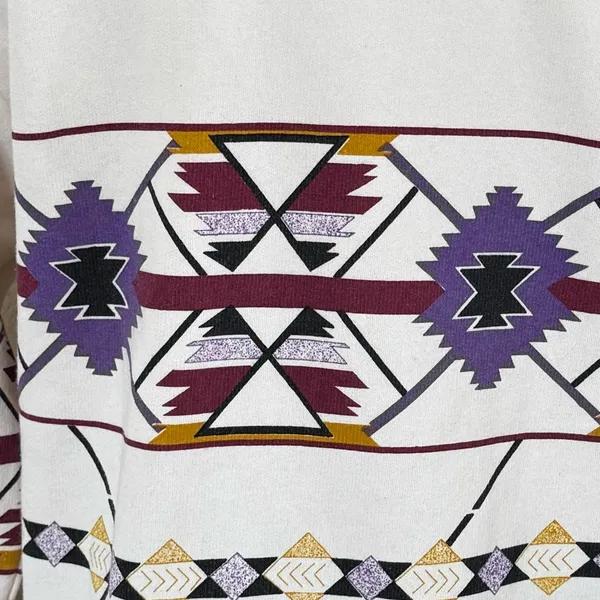 Vintage Aztec‎ sweatshirt 1992 Art Unlimited Southwest – Made in USA medium - Image 6