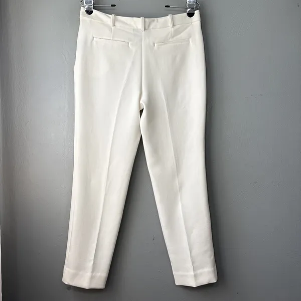 Worthington Dress Pants Size 6 Slim Fit White Ankle Ponte Trousers Office Career - Image 4