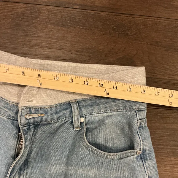 PTCL Ethikal Brand Wide Leg Baggy Jeans Light Wash Double Waistband Size 30 - Image 4
