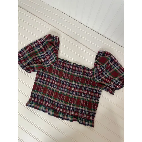 NWT American Eagle Smocked Puff-Sleeve Blouse & Prettiest Lace Trim Cami SET XL - Image 5
