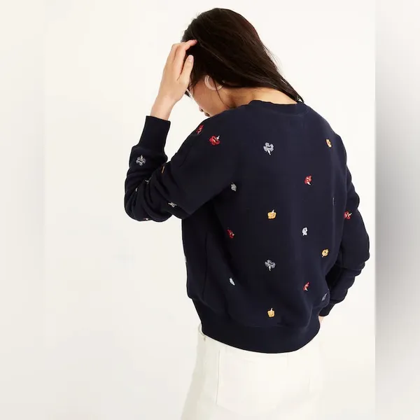 Mile(s) Madewell Embroidered Mainstay Sweatshirt Confetti‎ Floral Size Large EUC - Image 2